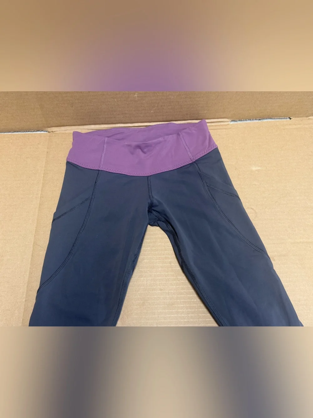 lululemon athletica  Leggings with Purple Waistband